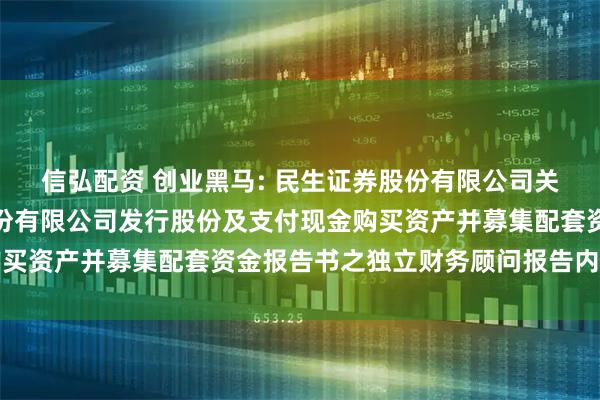 信弘配资 创业黑马: 民生证券股份有限公司关于创业黑马科技集团股份有限公司发行股份及支付现金购买资产并募集配套资金报告书之独立财务顾问报告内容摘要